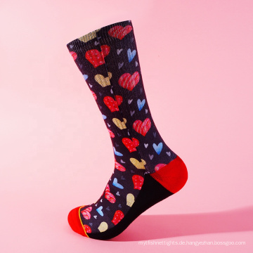 Lovers umweltfreundlich bedruckte Einheitsgröße für Socken